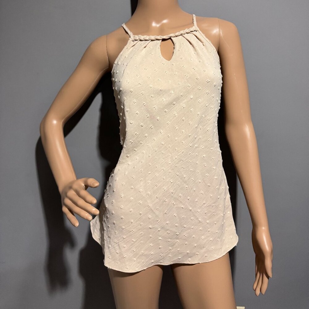 Jasachi Beige Textured Halter Top – Size Small